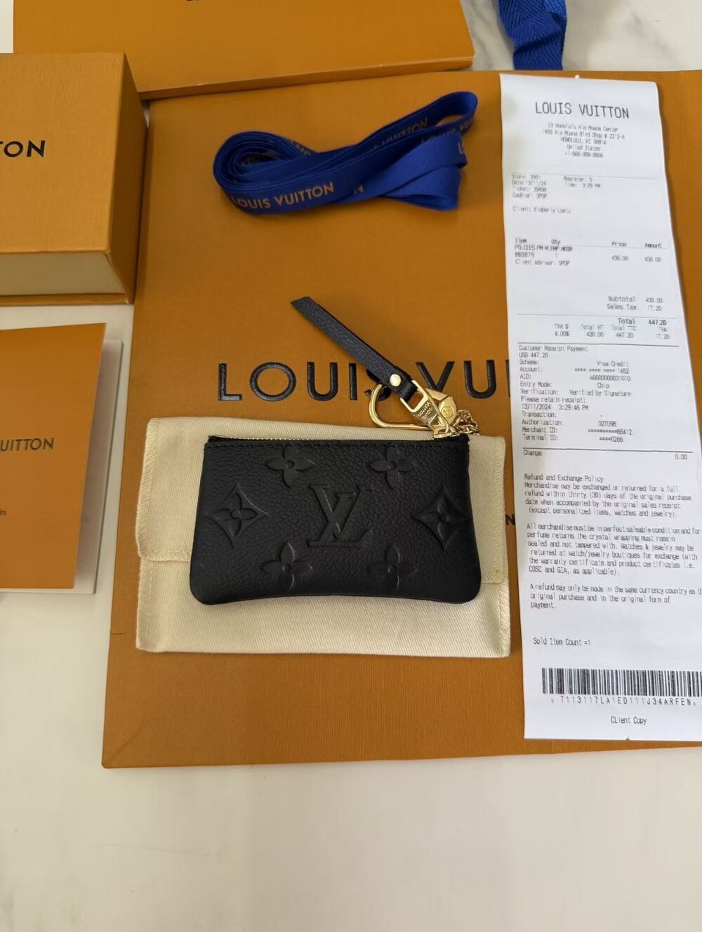Louis Vuitton Black Monogram Empreinte Key Pouch - Picture 2 of 14